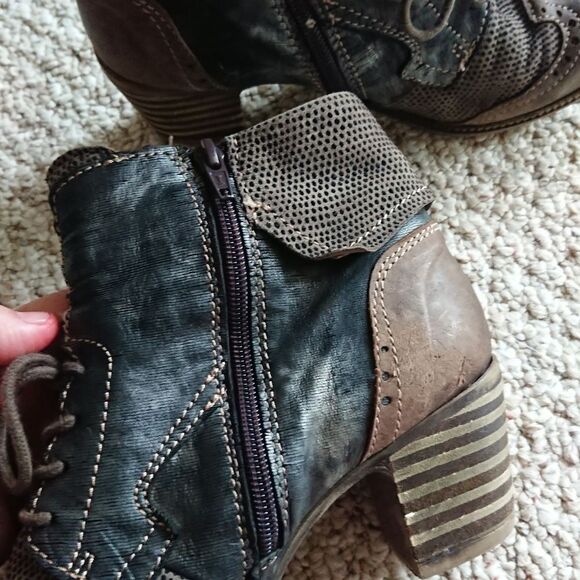 Charme Routard Distressed COMFORT ANKLE BOOTS size 9 - Picture 6 of 12